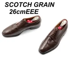 SCOTCH GRAIN 26cmEEE F-9051 プレーントゥ 外羽根 茶のサムネイル