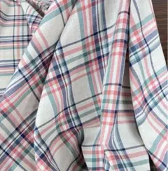 50%コットン、50%リネン西脇播州織、先染めチェック、112cm x 2.4m