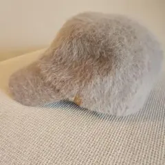 ミラオーウェン　ファー　シャギーキャップ　キャップ　帽子　ベージュサイズ調整付