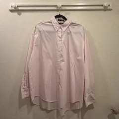 【新品未使用】ZARAピンク ストライプ 長袖シャツ Mサイズ