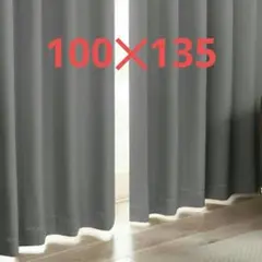RILIHO遮光 ドレープカーテン 幅100×丈135cm 2枚1組 グレー