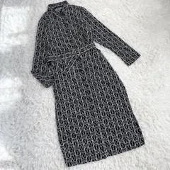 ZARA WOMAN 幾学模様 ロングワンピース ベルト付き Sのサムネイル
