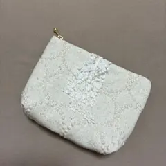 ミナペルホネンハンドメイドtambourine フリンジ付きマチありポーチ