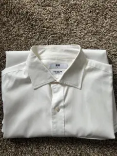 ユニクロ　スーパーノンアイロンシャツ　スリムフィット L ホワイト