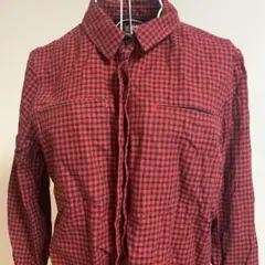【美品】L.L.Bean エルエルビーン【M】フランネルシャツ 赤黒チェック柄