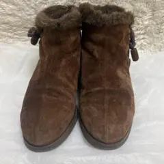 Hush Puppies ハッシュパピー　ショートブーツ　ブラウン　ファーのサムネイル