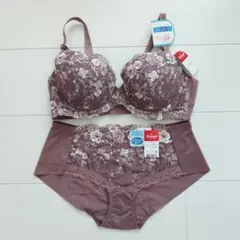 トリンプ ソルフェージュ ブラジャーショーツ上下セット D75L 新品 茶系