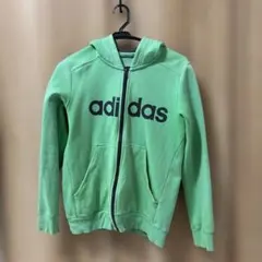 adidasジップパーカー グリーン 160