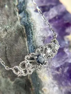 新品pt900アレキサンドライト0.12ctダイヤモンドネックレス