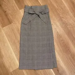 ZARA　グレンチェック　タイトスカート