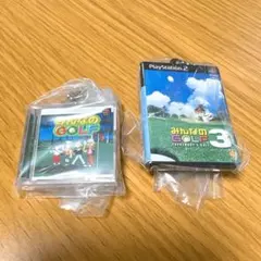 PlayStation ゲームパッケージ ミニチュアチャーム みんなのゴルフ