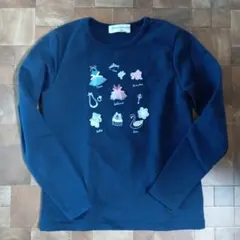 moo non non 長袖薄手トレーナー 150cm ネイビー