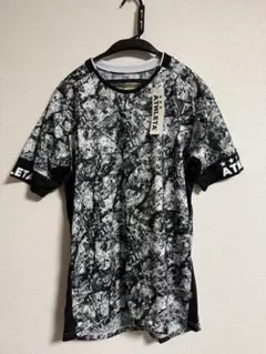 【新品ダグ付き】ATHLETA モノクロマーブル柄 Oサイズ シャツ