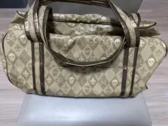 MARK&LONA スカル柄 ゴルフ用ボストンバッグ ベージュのサムネイル