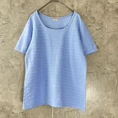 【 McGREGOR 】　半袖　カットソー　 L 水色　ボーダー　日本製　綿