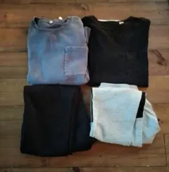 【子供服 まとめ売】 男の子 長袖・長ズボン 4点セット／160cm(おまけ有)