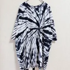 【綿100%】タイダイ柄 オーバーサイズ Tシャツ バックリボン 韓国ストリート