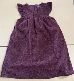 BeBe パープル フリル袖 ワンピース 140