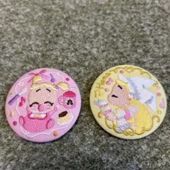 おジャ魔女どれみ　刺繍缶バッチ　ハナセット