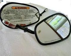 オートバイ用 汎用ミラー 左右セット ブラックのサムネイル