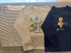 mont-bell キッズ 長袖カットソー3点セット 110㌢＆100㌢