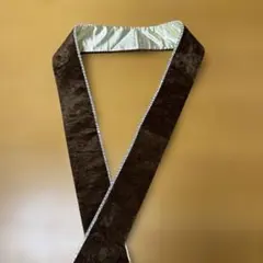 着物重ね襟つけ襟伊達襟飾り襟　リバーシブル　ブラウン&ゴールド