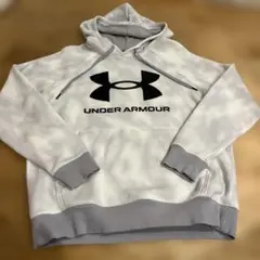 UNDER ARMOUR パーカー M ホワイト/グレー 状態綺麗です