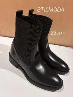 STILMODA スティルモーダ サイドゴアブーツ 黒 22 本革 イタリア製のサムネイル