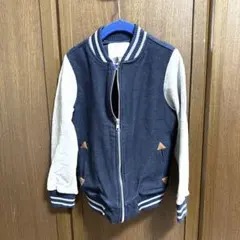 ネイビー グレー ボンバージャケット