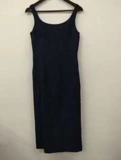 (10)Calvin Klein ネイビー キャミソール ロングワンピース