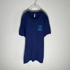 輸入古着 両面プリント 半袖 Tシャツ ネイビー M（実寸サイズ要確認）