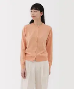 無印良品 ＵＶカット強撚コットンクルーネックカーディガン レディースのサムネイル