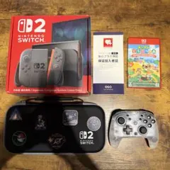 【極美品】Switch2 本体&ホリパッド+どうぶつの森+2年延長保証付き