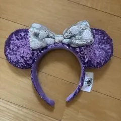 ディズニー スパンコールカチューシャ パープル