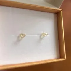 即日発送】ツツミ K10ホワイトゴールド ダイヤモンドピアス 片耳