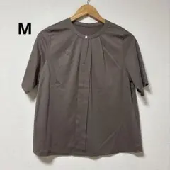 美ラクるカットソー メタルボタン付き楊柳（ネイビー）【ORIHICA 