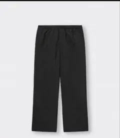 GU ウォームナイロントラックパンツ　L　ブラック　防寒　裏フリース　暖パン