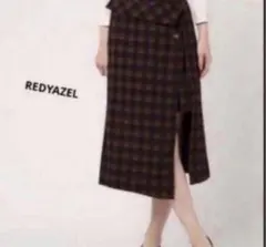 REDYAZEL レディアゼル ストレッチ チェック ラップスカート Mのサムネイル