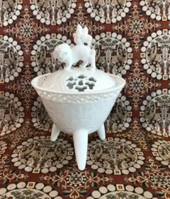 樋渡陶六 青白磁 獅子牡丹唐草文彫　香炉　香爐 2026年最新】樋渡陶六の人気アイテム - メルカリ