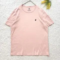 ビバリーヒルズポロクラブ　刺繍ロゴ入り半袖Tシャツ　L ピンク　大人カジュアル