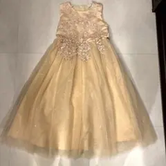 ベージュ 刺繍付き ドレス 140サイズ