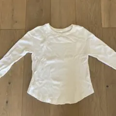 ワッフル　ロンT ロングTシャツ　ホワイト 長袖 カットソー　白