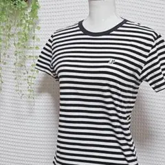 ☆ FRANK(S) ボーダー 半袖 Tシャツ ワンポイント ホワイト ブラックのサムネイル