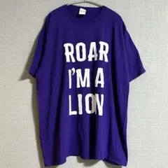 ポートアンドカンパニー 英字 Tシャツ クルーネック 半袖 XL パープル