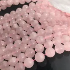 ローズクォーツ　約4ｍｍ　40粒　穴あきビーズ　特価　天然石