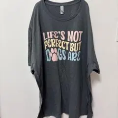 ジャージーズ 犬 半袖 クルーネック Tシャツ 3XL 灰色 綿混 ゆったりのサムネイル