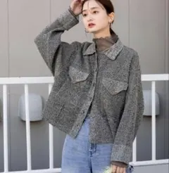 SENSE OF PLACE ニットショートジャケット