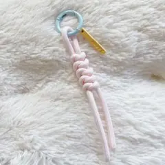 パラコードストラップ キーホルダー パステル カラバリ豊富 革タグ ハワイアン