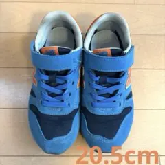 New Balance 373 キッズスニーカー 青/オレンジ