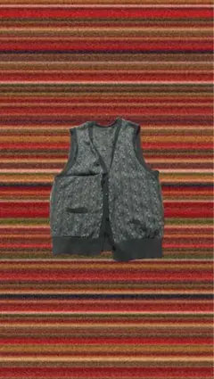 ウール100% グレー ベスト Mサイズ